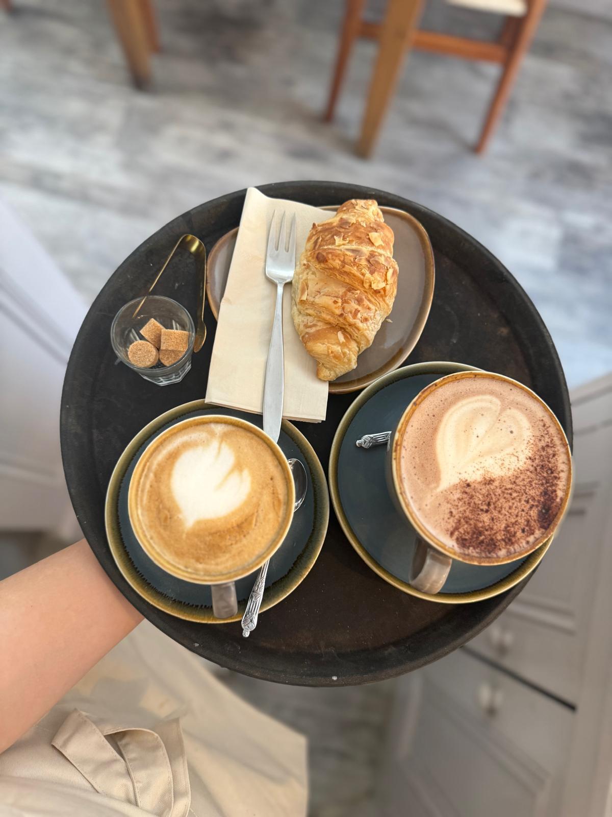Coffee and croissant